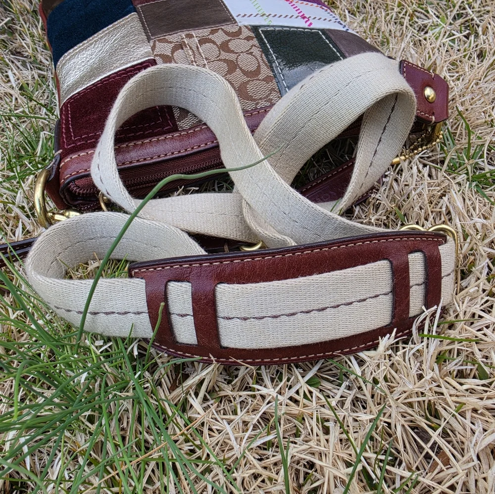 Coach 2007 Holiday Patchwork Crossbody Bag.